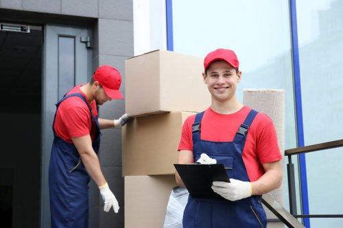 Moving furniture and boxes with a removal truck in Paddington
