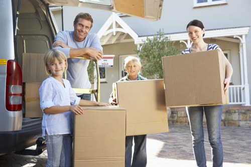 Business relocation planning and labelled boxes for a Paddington move