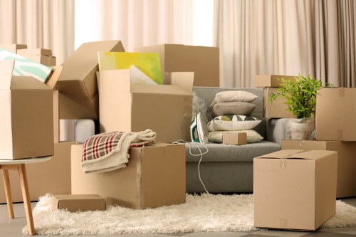 Residential relocation support with a moving van in Paddington