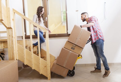 Professional handling of office furniture and equipment during a Paddington move