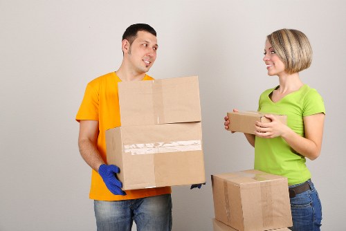 Removal truck loading furniture for a Paddington apartment move