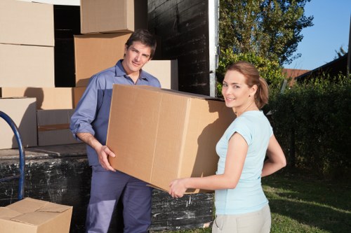 Packing and loading business furniture during a Paddington office move